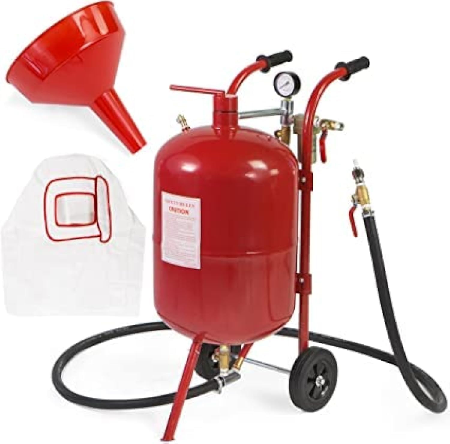 AQSON US 61200 AIR SAND BLASTER 10 GALLON, Red