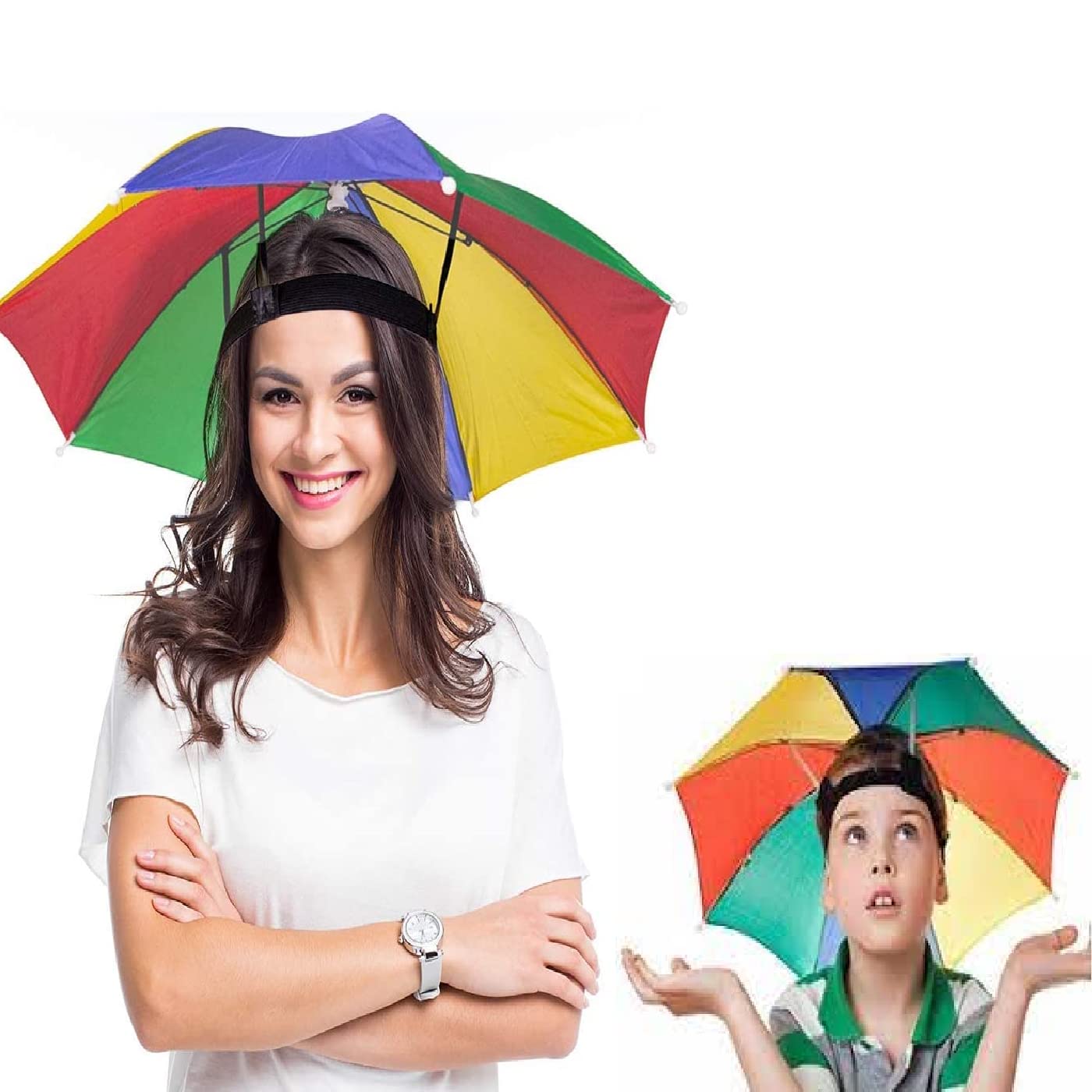 KabelloHat Umbrella For Kids/Adults Ideal For School Going Kids Sun Protection Umbrella (Multicolor)