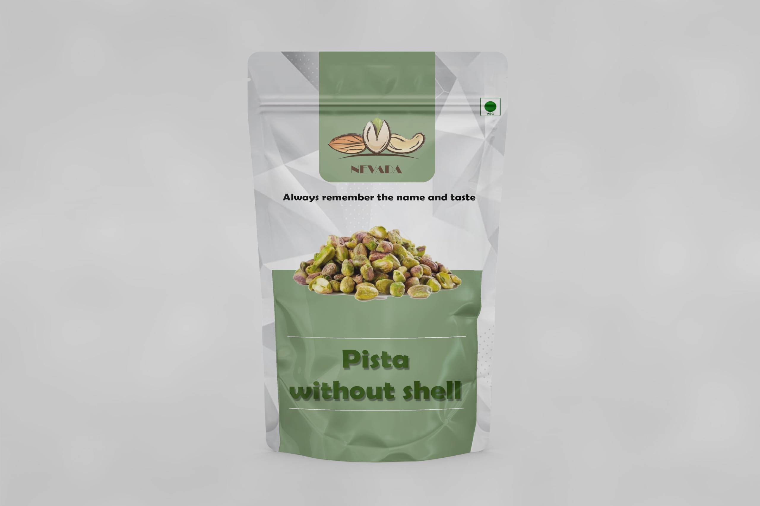 NEVADA Raw Mota Pista |Pistachios Without shell| Pista Dry Fruit| Tasty & Healthy| High in Protein & Dietary Fiber (250 Gm)