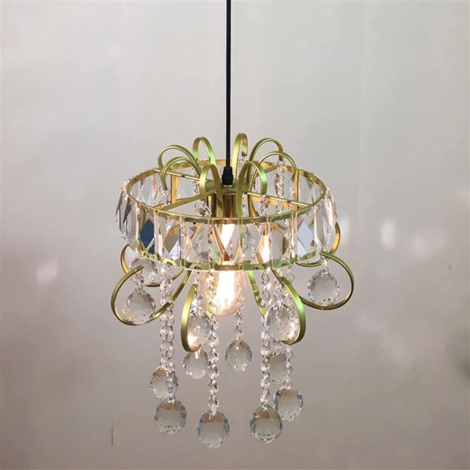 LED Modern Pendant Light, Pendant Lights European Retro Restaurant Aisle Pendant Light Creative Gold Crystal Single Pendant Light Hanging Lamp Ceiling Fitting Lights Lighting Farmhouse Elegant Edis