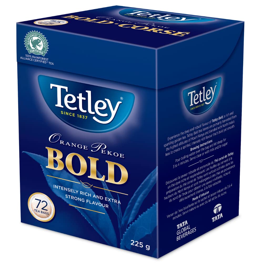 Tetley Bold Orange Pekoe Tea - 72ct/225g