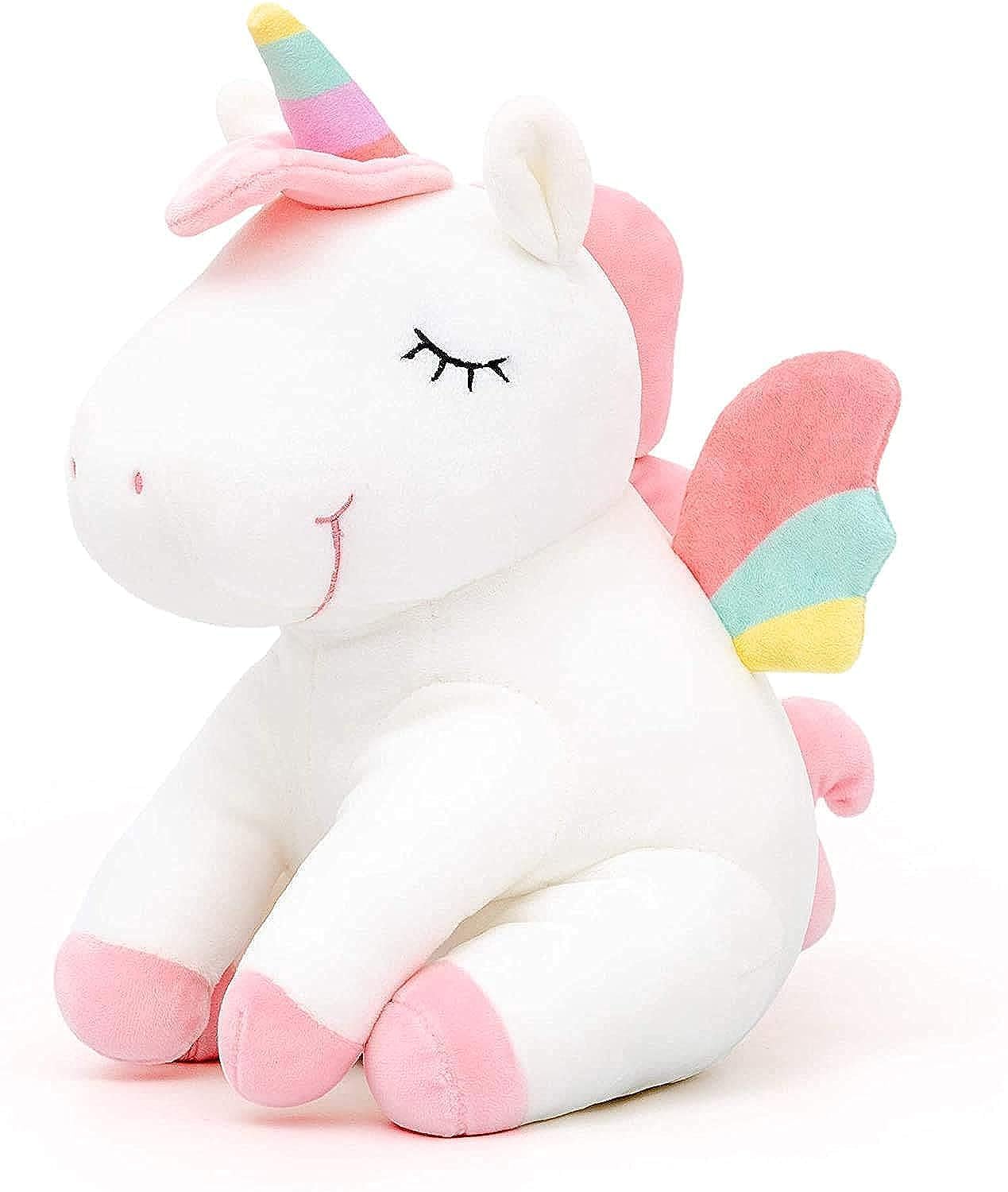 Mumoobear 25Cm Rainbow Unicorn Plush Toys Unicorn Stuffed Animal Horse Toy Doll Children Toys Baby Cuddle Toys Children'S Toys, Baby Soothe Toys, Birthday Gifts