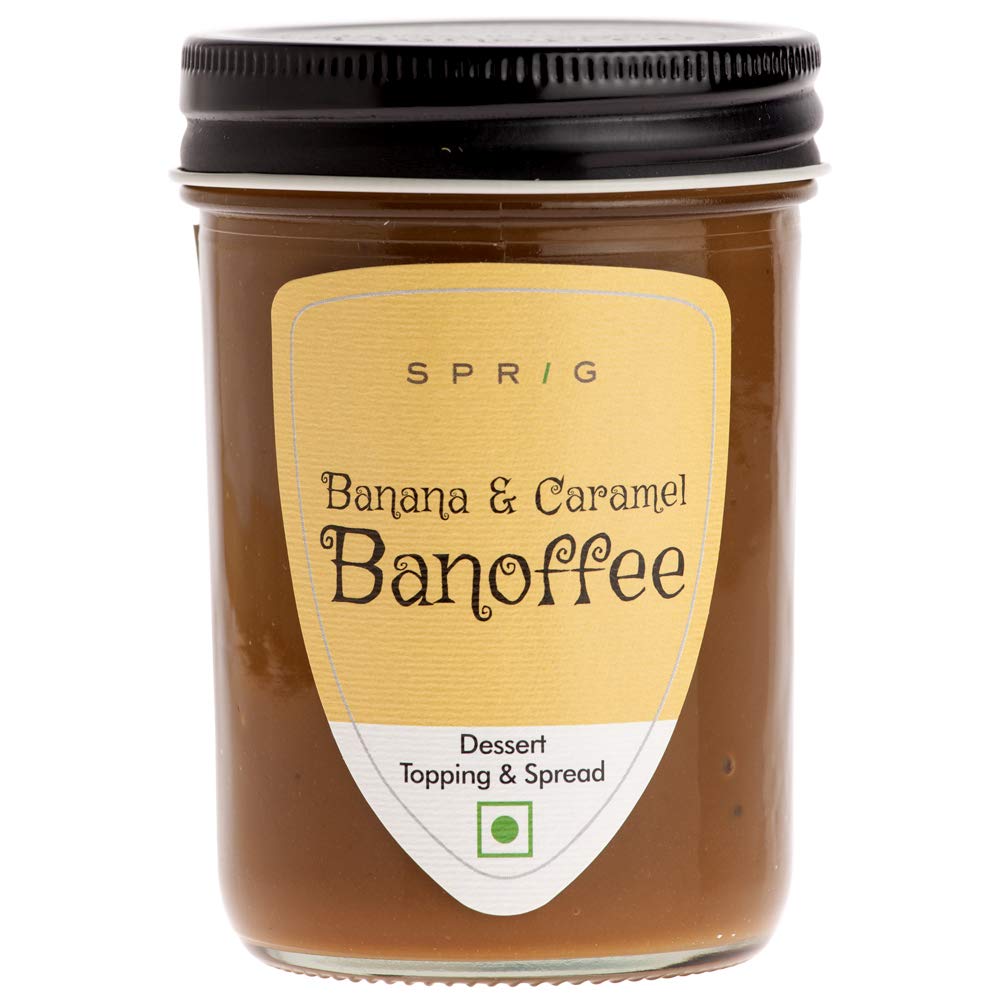 Sprig Banana and Caramel Banoffee | Milk-based Sweet Spread| No Hydrogenated Vegetable fats | Breakfast Spread | Dessert Topping | No Artificial Flavours | 290g