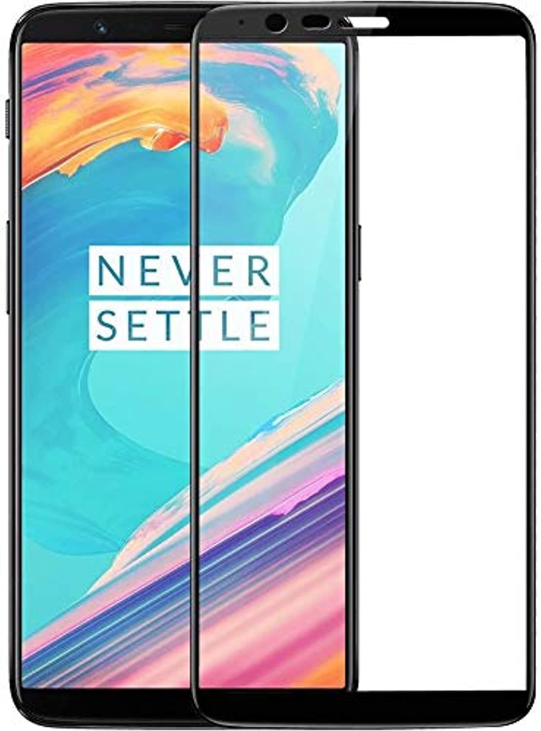 OnePlus 5T 3D Tempered Full Glass Screen Protector - Black