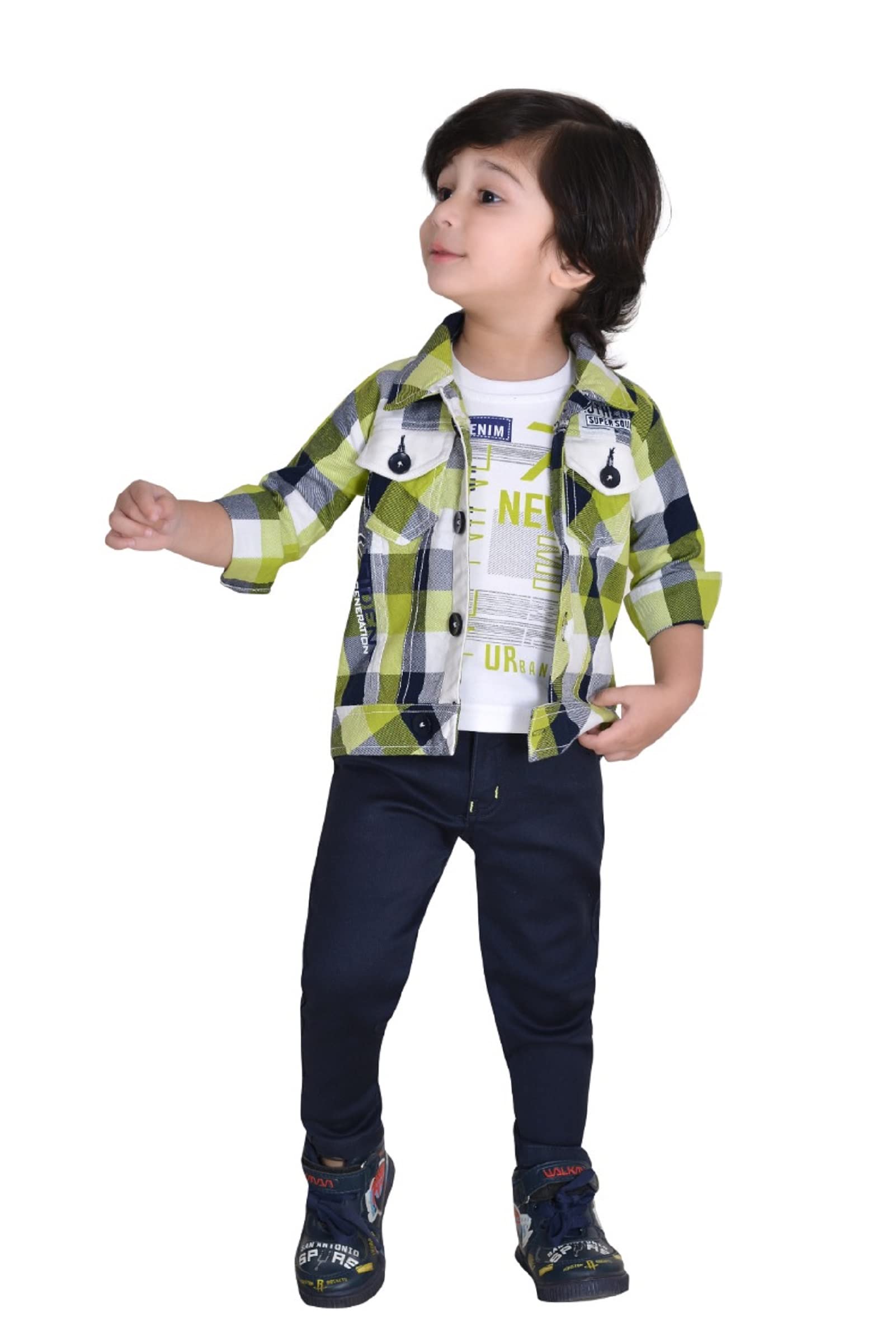 Dotson Clothing Set for Baby Boys- Shirt, Pant & T Shirt (1.5-2.5 Years, Green)