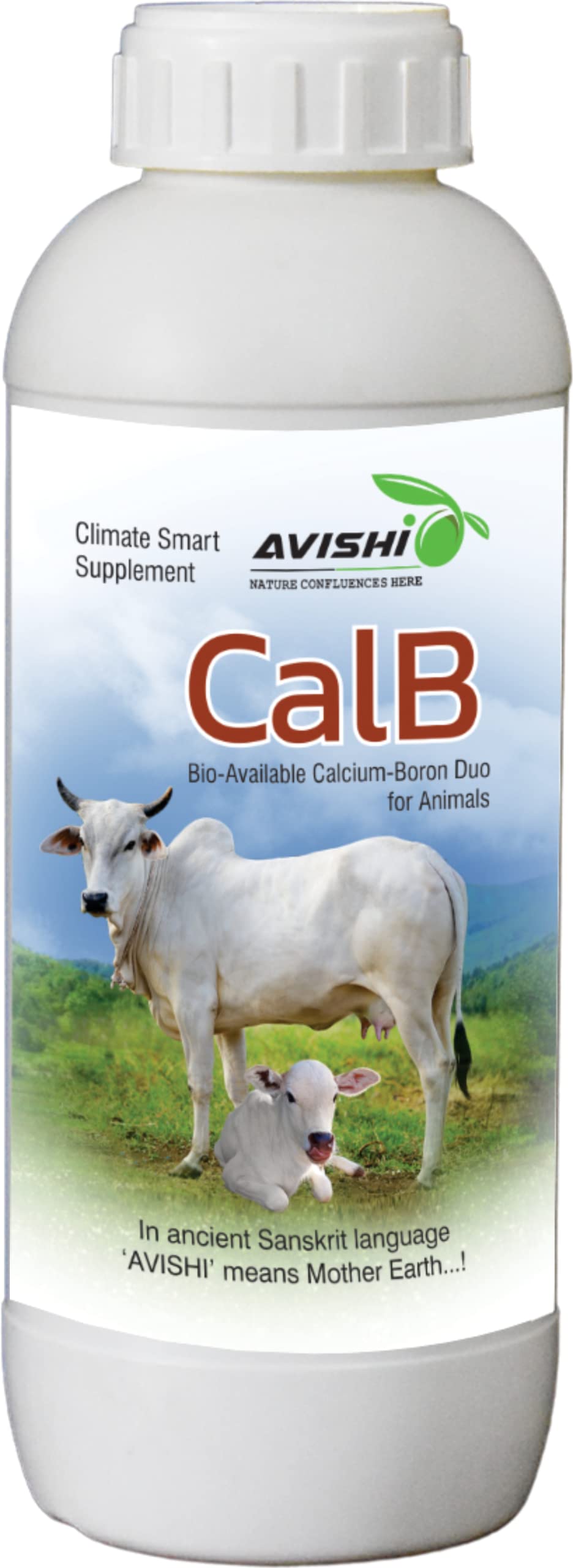 Avishi CalB (Calcium-Boron) Active Calcium Duo for Cattle | Calcium-Boron Complex (1 LTR)