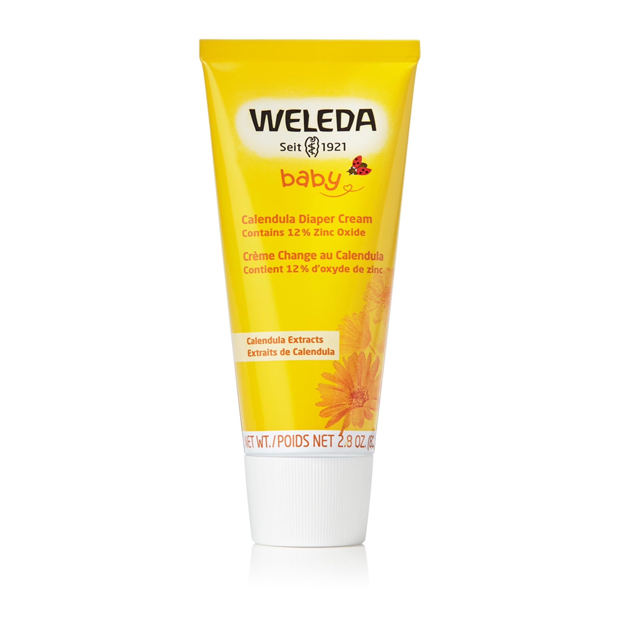 WeledaBaby Calendula Diaper Cream, 2.8 Fluid Ounce, Plant Rich Protection with Calendula, Chamomile, Sweet Almond Oil, Lanolin and Zinc Oxide