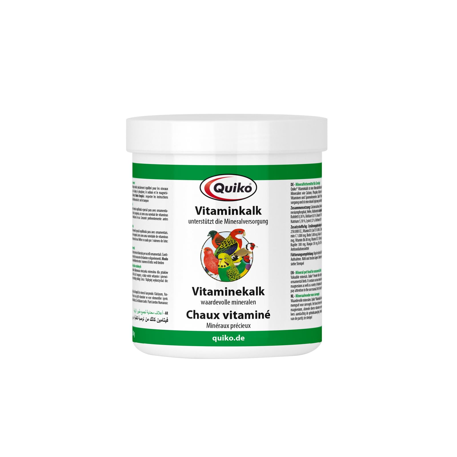 Quiko Vitaminkalk 500g- Valuable minerals for pet birds, racing pigeons and chickens - For an optimal mineral supply