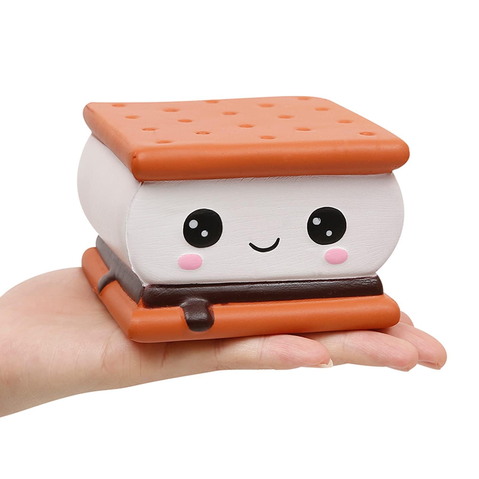 AnboorSquishies Smore Slow Rising Squishy Toy for Kids Soft Cookies Sandwich Scented Stress Relief Realistic Food Cute Squeeze Squish Toy