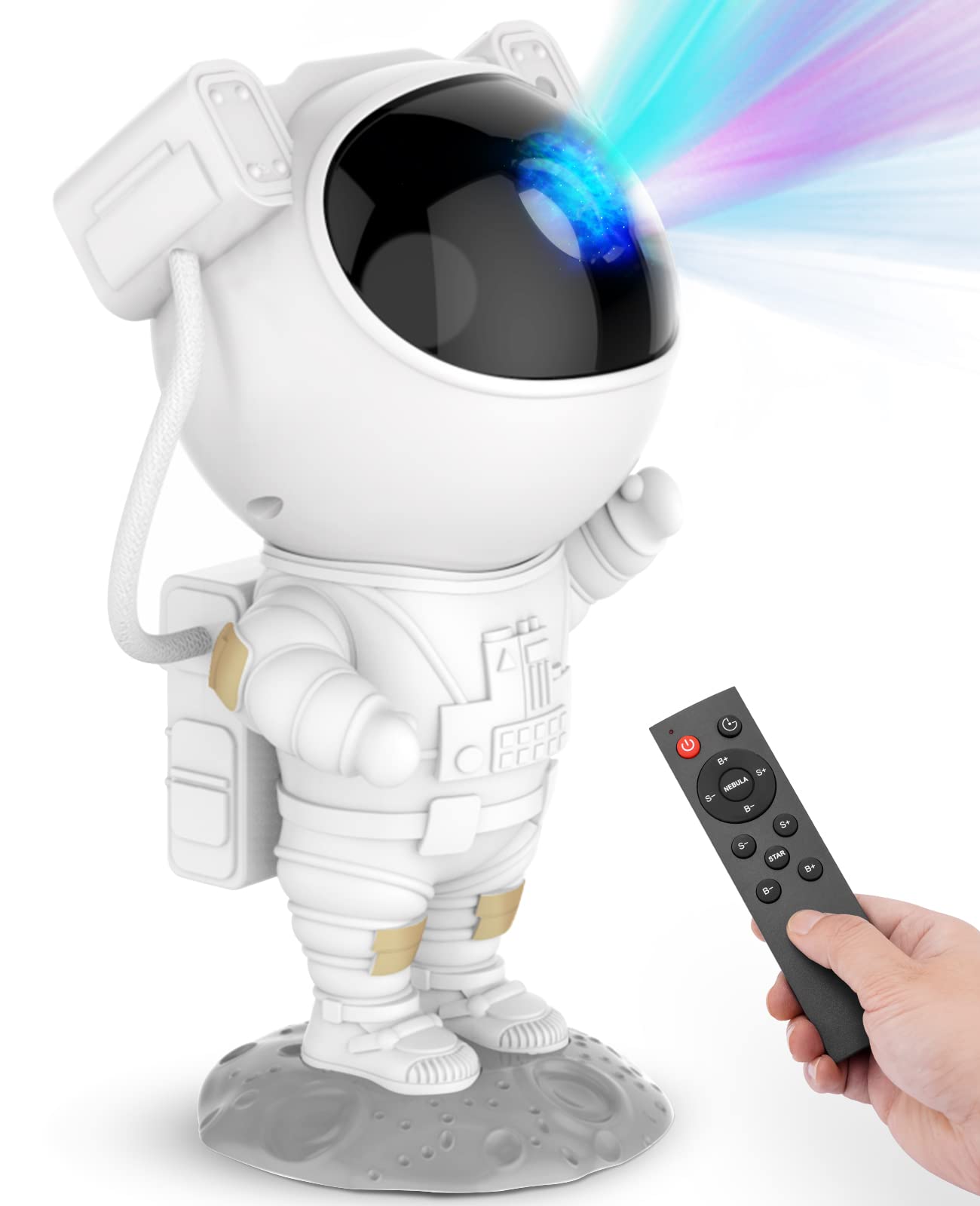 Mooyran Star Projector Galaxy Night Light - Astronaut Starry Nebula Ceiling LED Lamp with Timer and Remote, Gift for Kids Adults for Bedroom, Christmas, Birthdays, Valentine's Day etc.