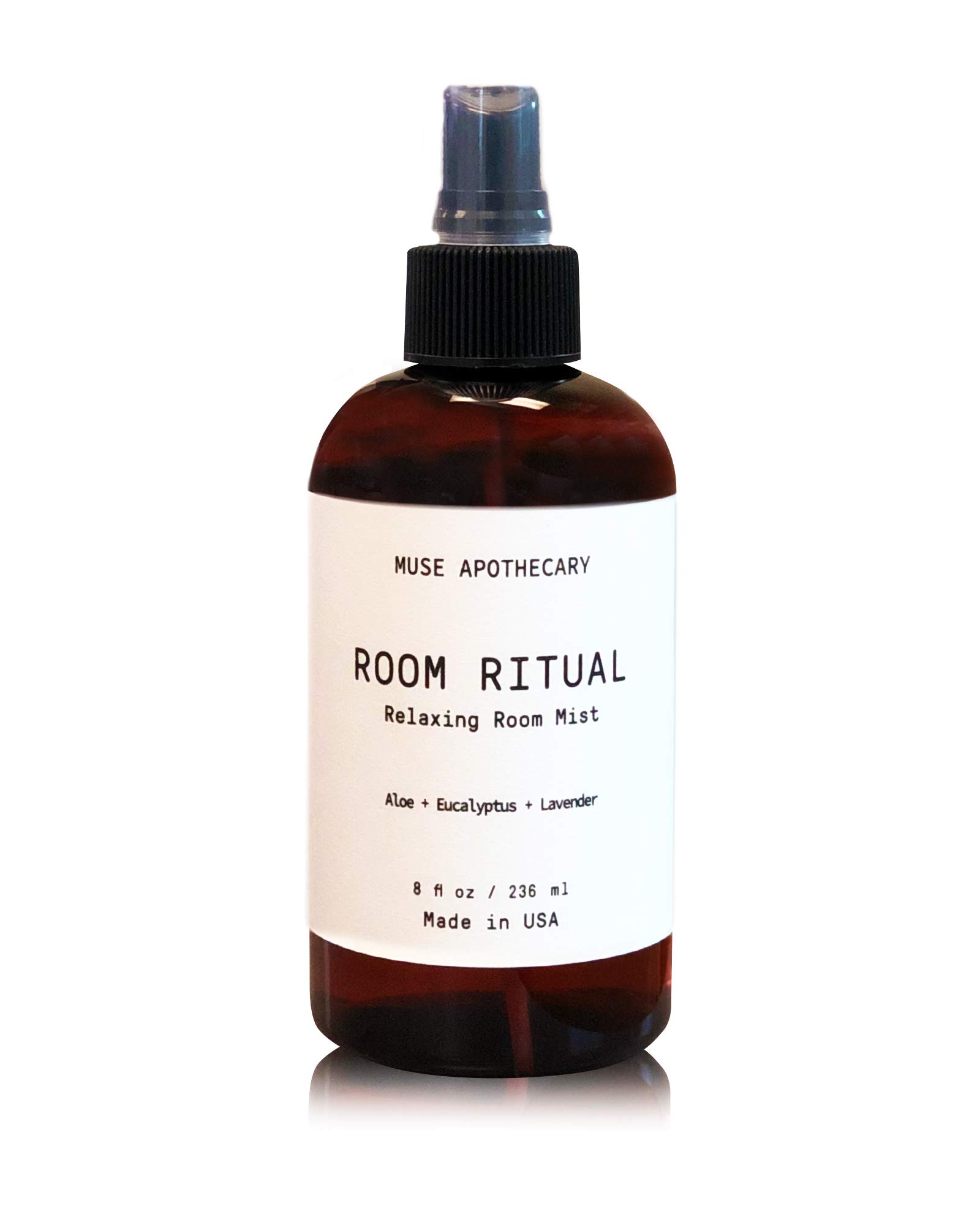 Muse Bath Apothecary Room Ritual - Aromatic and Relaxing Room Mist, 8 oz, Infused with Natural Essential Oils - Aloe + Eucalyptus + Lavender 1-Pack