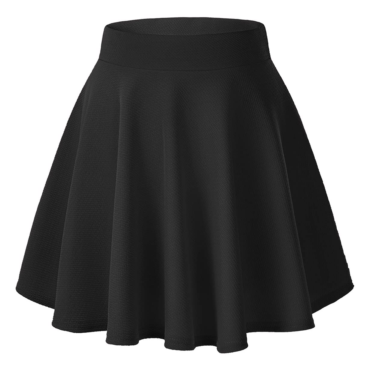 Urban CoCo Women's Basic Versatile Stretchy Flared Casual Mini Skater Skirt