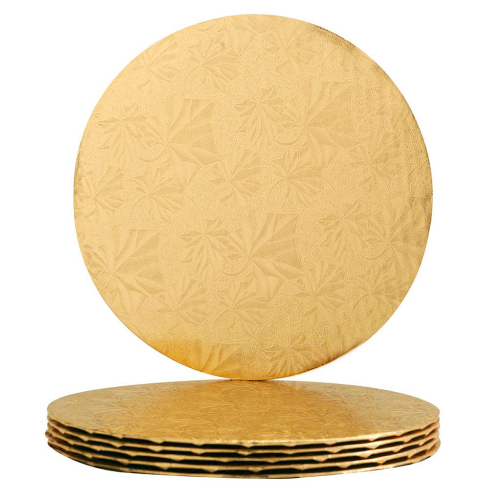 8" Gold Round Thin Drum 1/4", 6 count