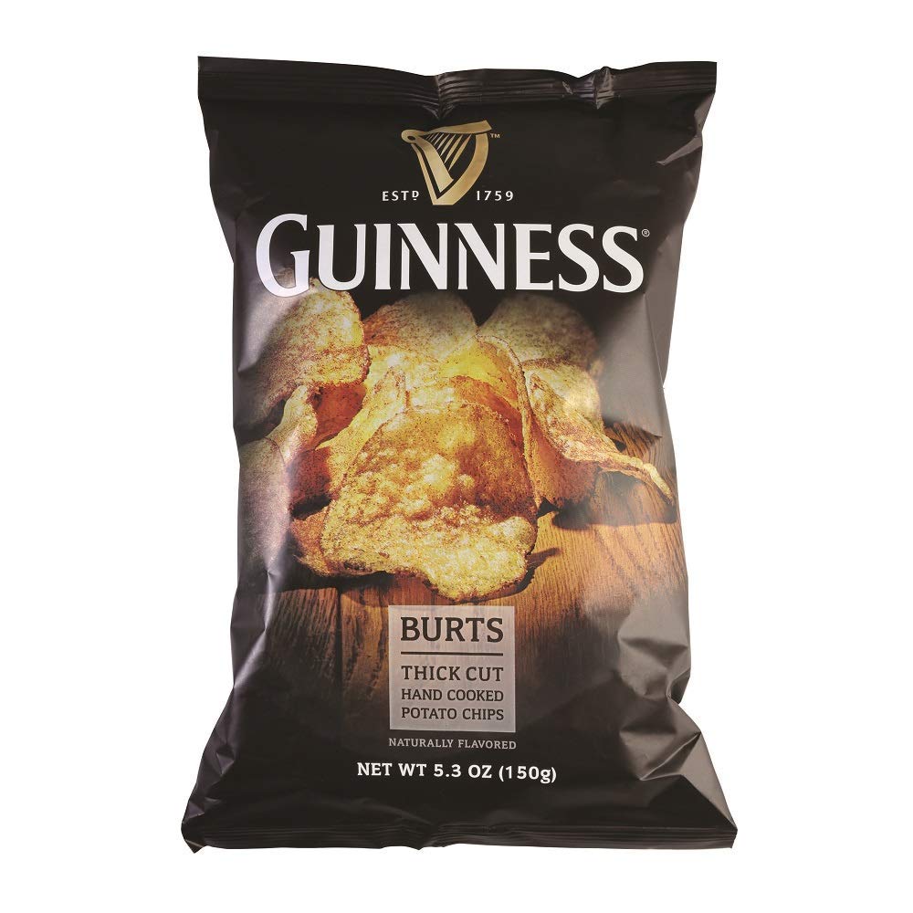 Burt's Guinness Original Thick Cut Potato Chips, 5.3 Ounce - SET OF 4