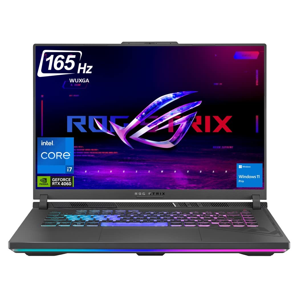 ASUS ROG Strix G16 Gaming Laptop, 16" WUXGA 165Hz, GeForce RTX 4060 140W, 13th Gen Intel 14-Core i7-13650HX, 32GB DDR5, 2TB PCIe SSD, Thunderbolt 4, 4-Zone RGB, HDMI, RJ45, WiFi 6E, Win 11 Pro