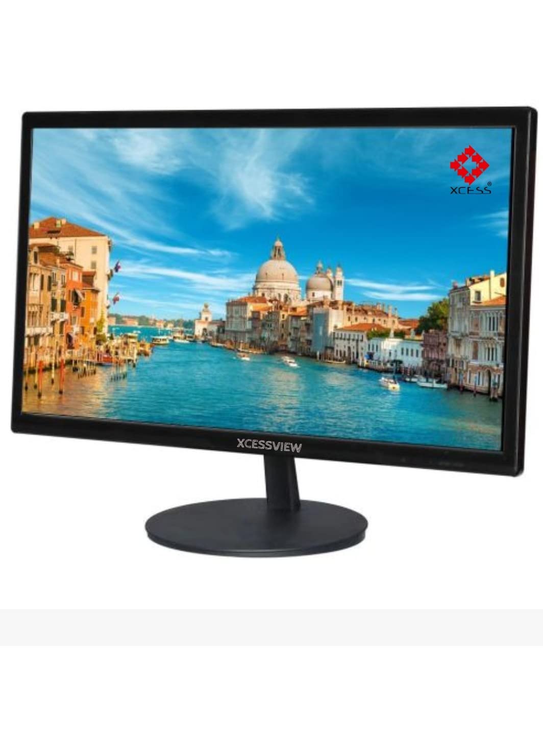 Xcessview 19 inch Flat Display Monitor Full HD WIth HDMI, VGA, 24PS True Cinema, Wide Color Enhancer - Black