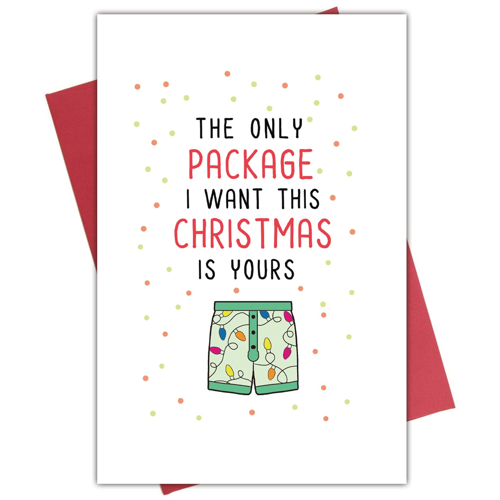 Funny Christmas Card for Him, Xmas Card for Husband Boyfriend, I Want This Christmas is Yours