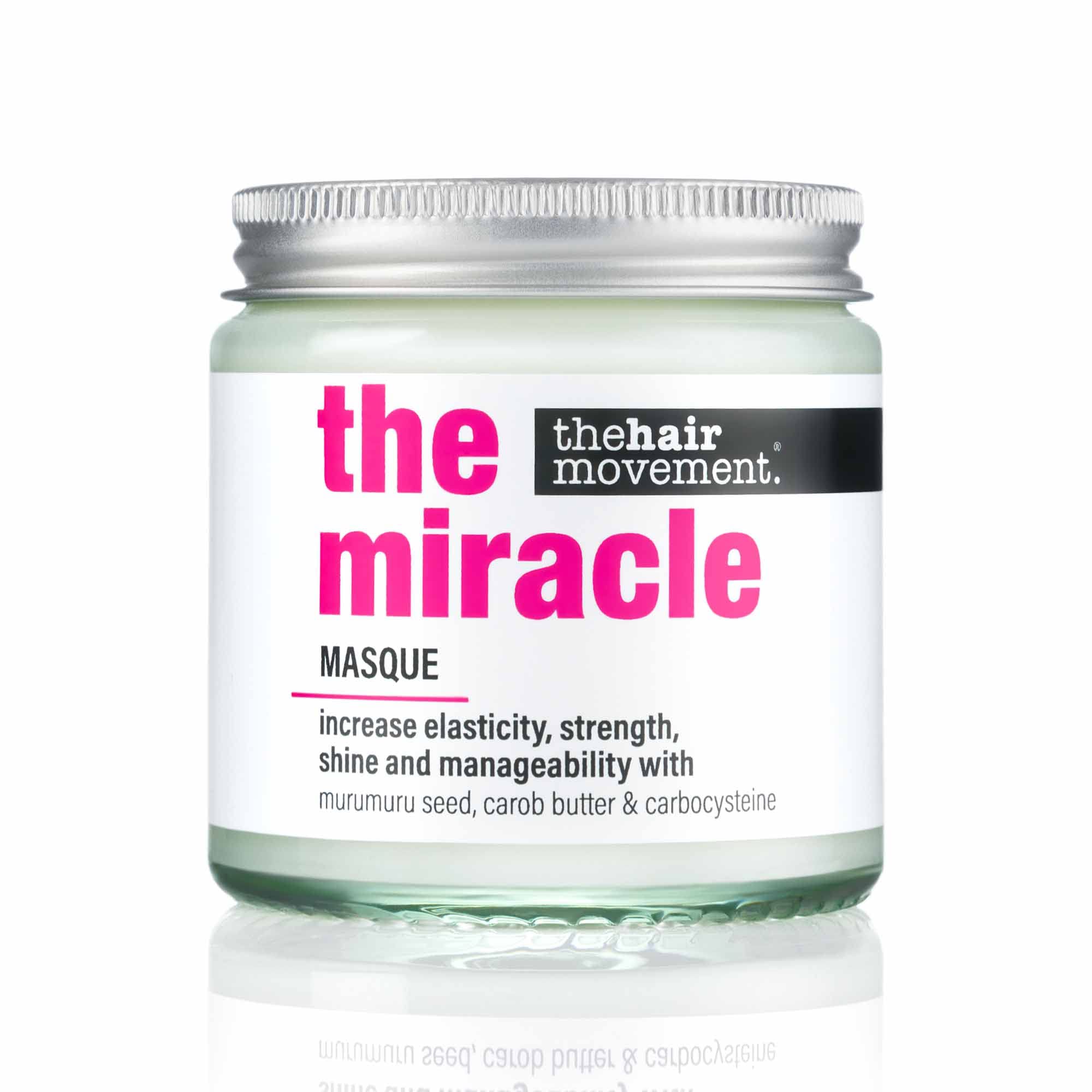 Miracle Masque (120ml) - sulphate fee, paraben free, intense hair repair mask with murumuru seed, carob butter and carbocysteine from The Hair Movement. - Salon Professional Hair Mask