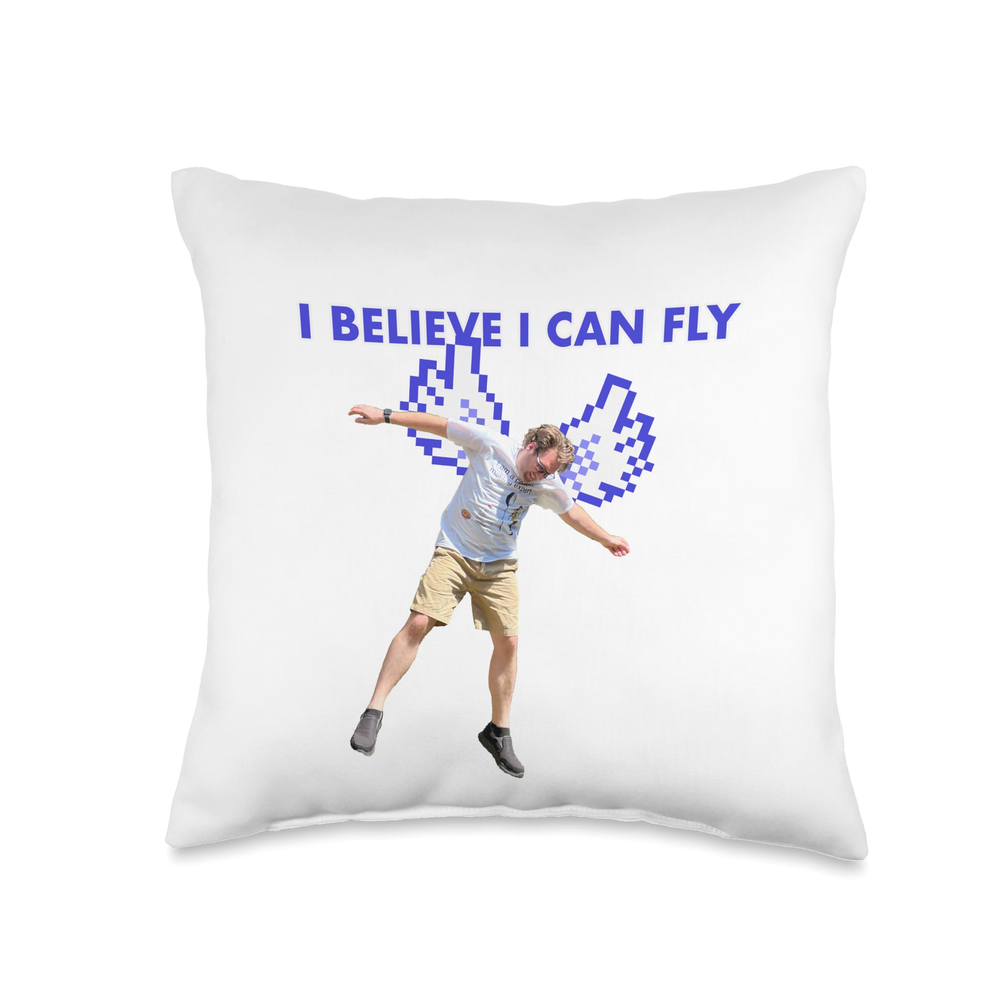 WeFly I Believe I Can Fly Throw Pillow, 16x16, Multicolor