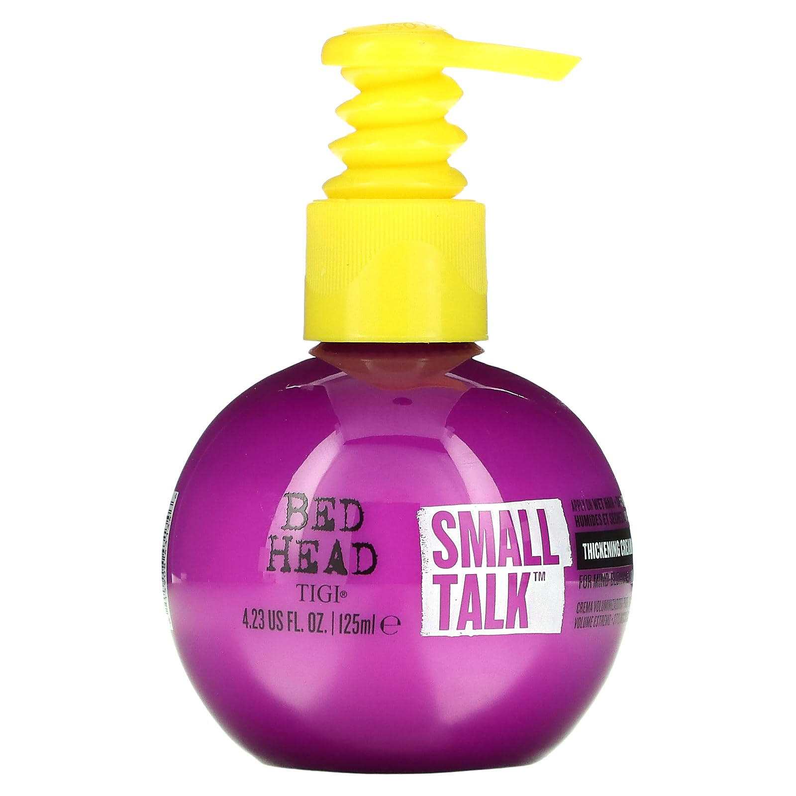 Bed Head Tigi Small Talk Hair Thickening Cream For Fine,Thin & Flat Hair,Builds Up Body Volume,Leave-In Styling Frizzy Hair,Salon-Like Finish,Retains Moisture Prevents Fly-Aways,Volumizing Hair,125 Ml