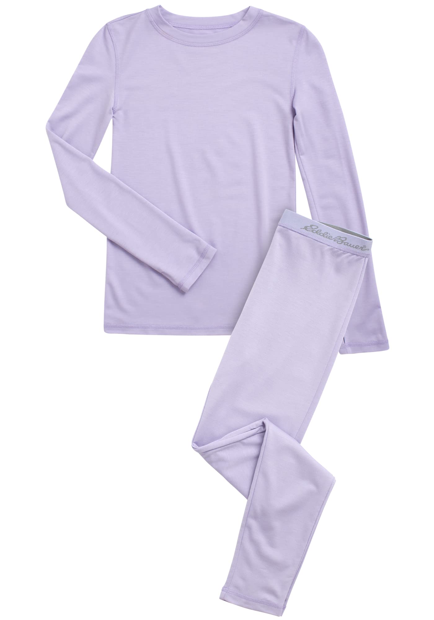 Eddie Bauer Boys and Girls Thermal Underwear Set - 2 Piece Performance Base Layer Long Sleeve T-Shirt Top and Bottom (5-16)