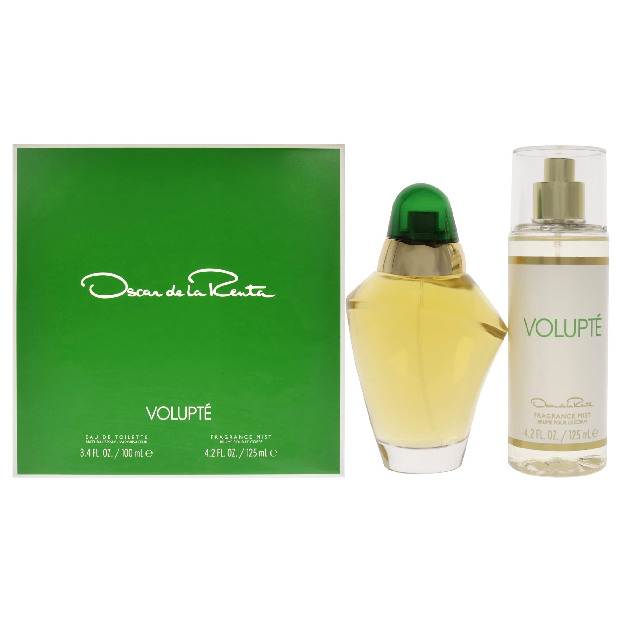 Volupte by Oscar De La Renta for Women - 2 Pc Gift Set 3.4oz EDT Spray, 4.2oz Frangrance Mist