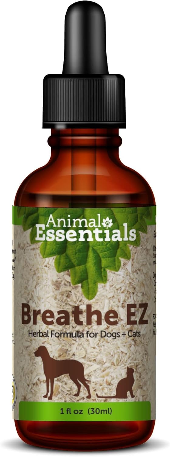 Animal Essentials Breathe EZ for Dogs & Cats - Pet Respiratory Support Supplement, Clear & Easy Breathing, Healthy Respiration - 1 Fl Oz