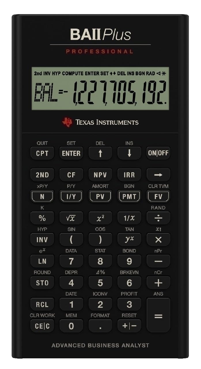 TEXAS INSTRUMENTS BA II Plus Professional Finanzrechner