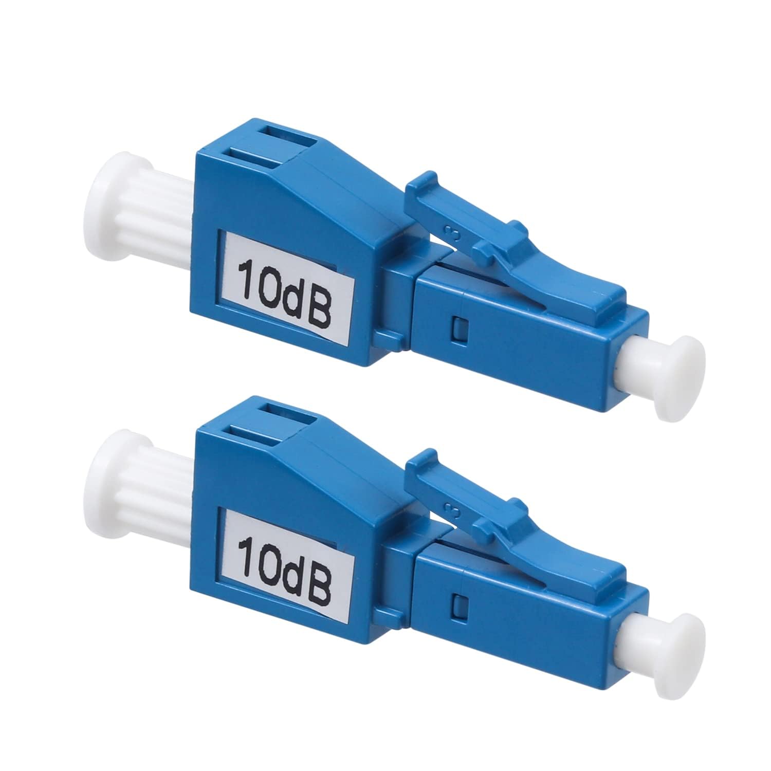 Duogalia 2 Pack LC/UPC Fiber Optic Attenuator 10dB, Fixed Single Mode Fiber Optic Attenuator, LC-UPC Male to Female