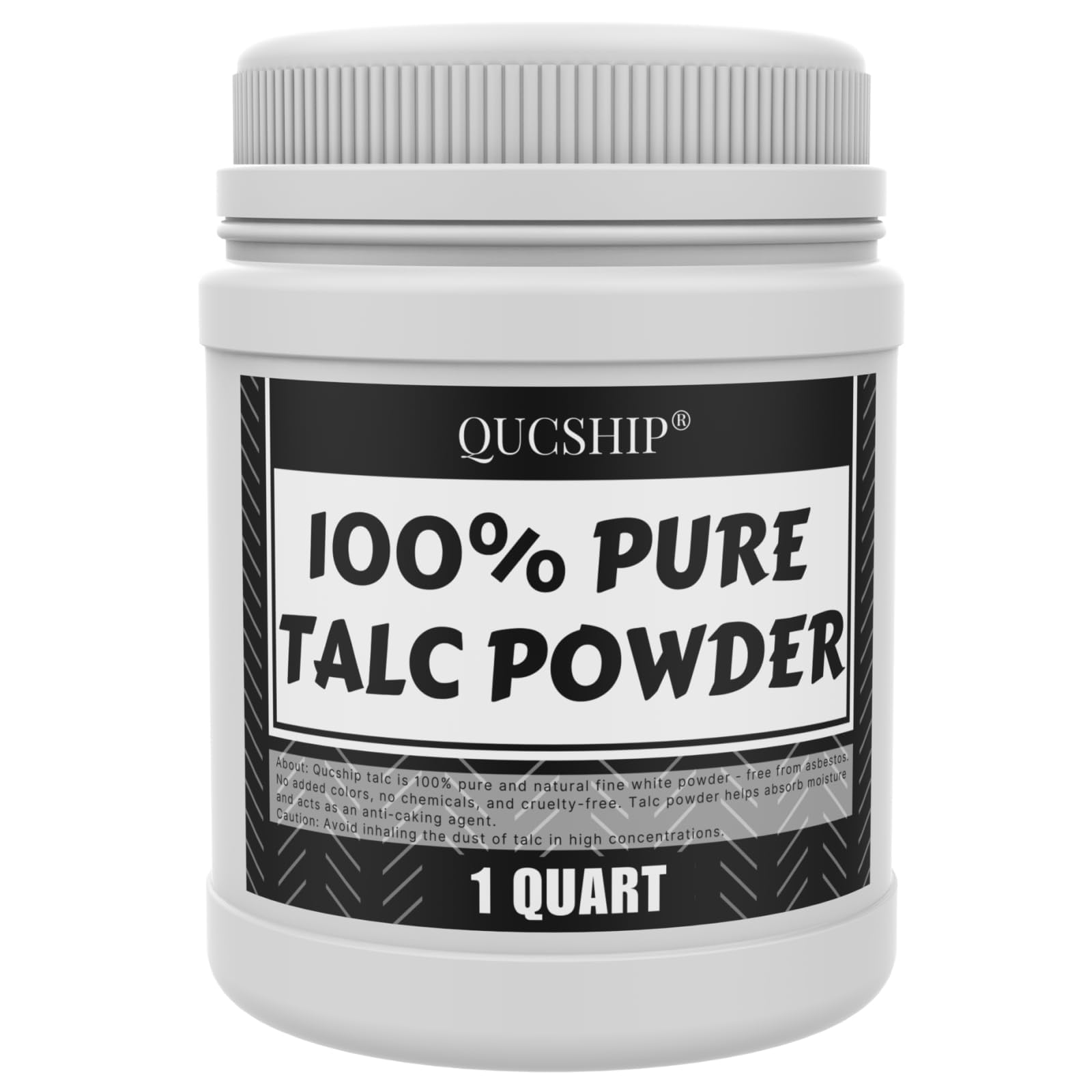 Qucship 1 Quart Ultra-Fine Talc for Men & Women | Odorless Talc Body Powder for Skin | All-Day Deodorization and Soothing | Natural Talc for Ultimate Comfort | Perfect Talcum Powder for Everyday Use