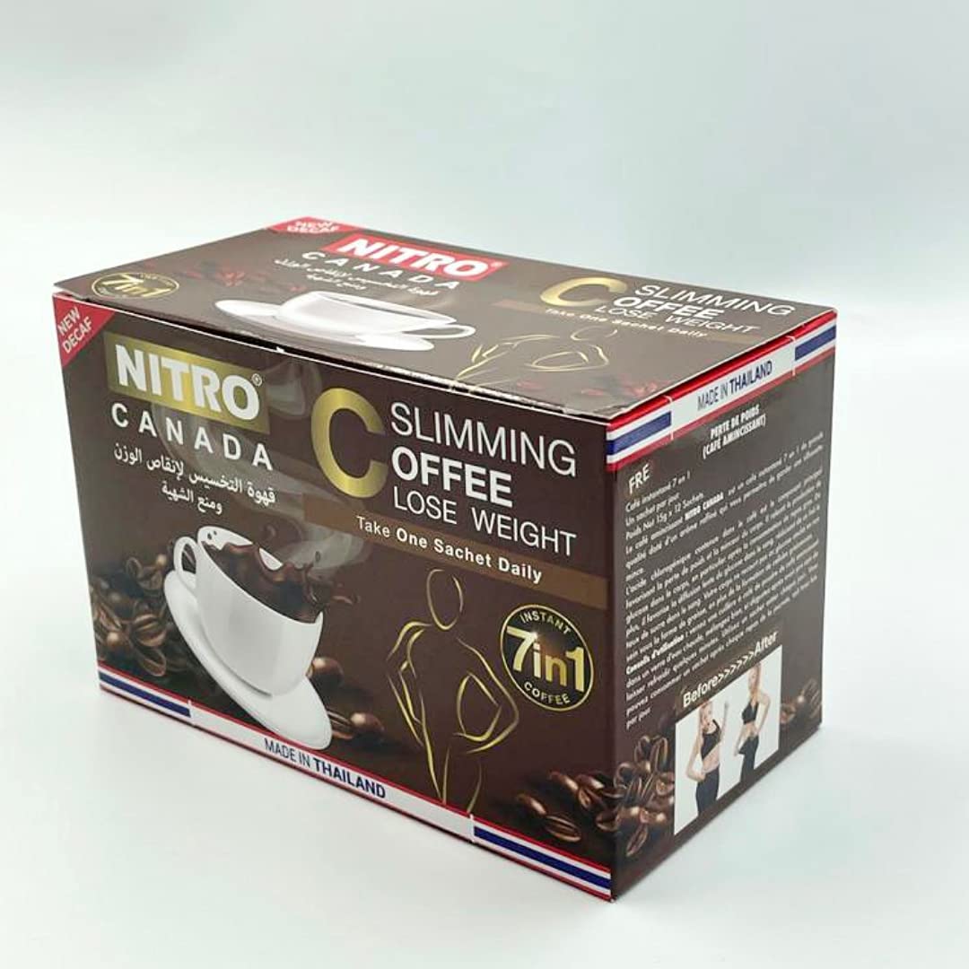 Nitro Canada 7-in-1 Lose weight Slimming Coffee Thailand (12 Sachets) قهوة التحسيس لانقاص الوزن ومنع الشهية