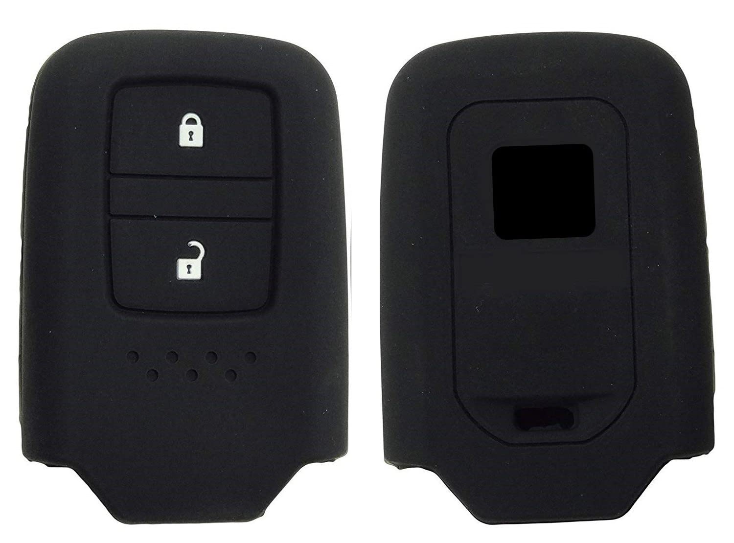 ShopofluxSilicone 2 Button Smart Key Cover Compatible with Push Button Start City | Jazz | WRV | CRV (Pack of 2)