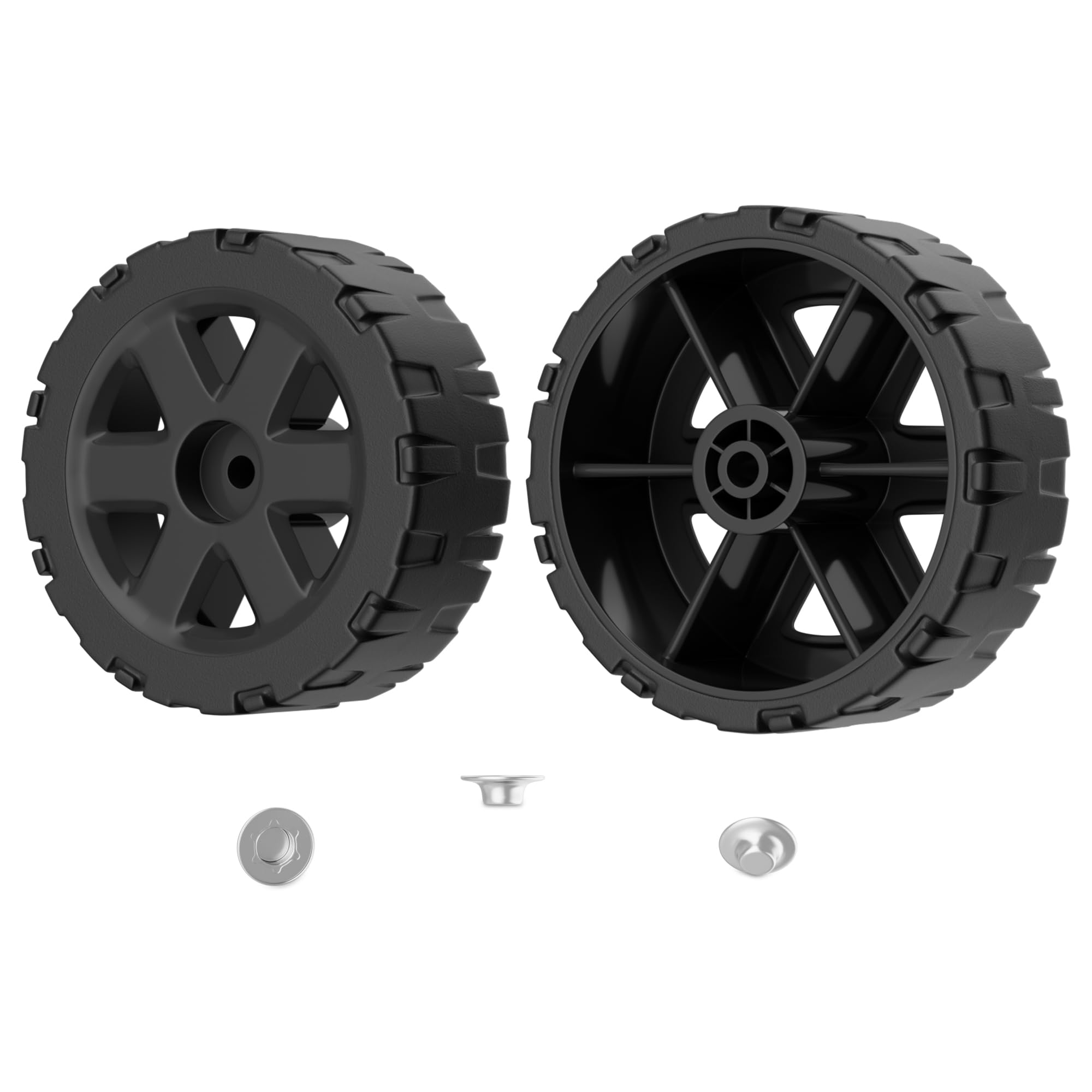 4-inch Black Wheel kit for Igloo Coolers, Fits Igloo 5 Gal Beverage Rollers, Ice Cube 60/70 qt Rollers, Igloo High Strength Coolers Replacement Wheel Parts