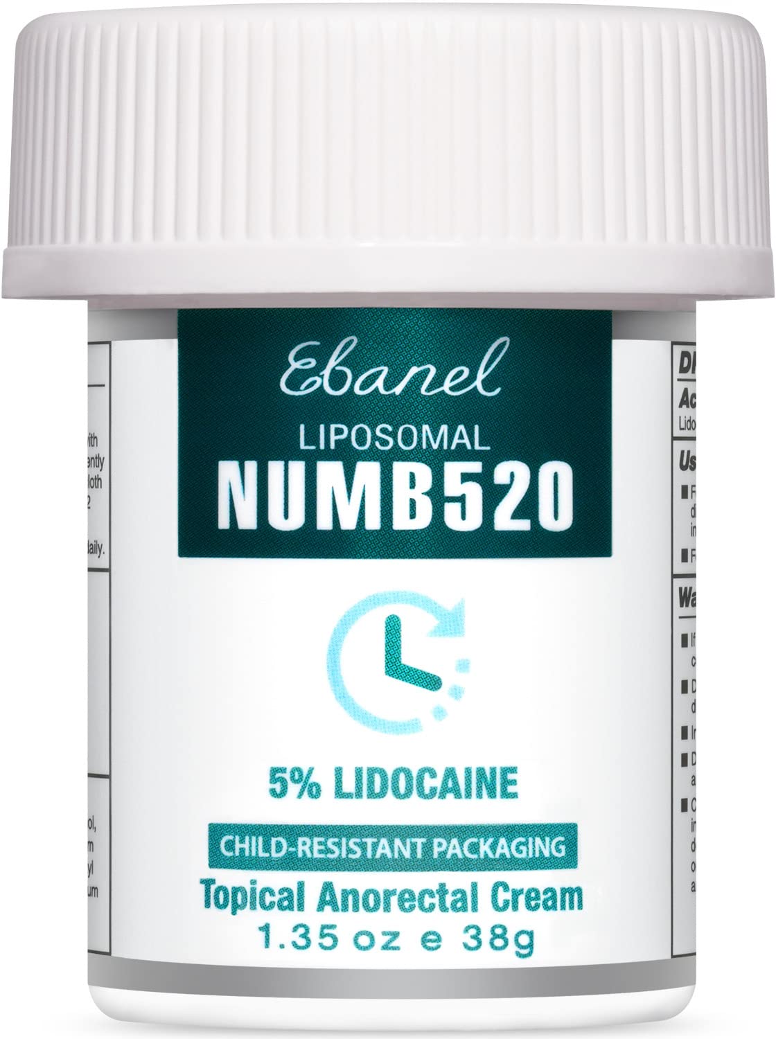 Ebanel Laboratories 5% Lidocaine Topical Numbing Cream for Painkilling, 1.35oz