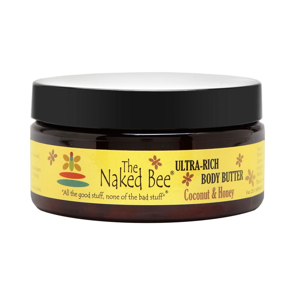 The Naked BeeCoconut Honey Body Butter, 8 Ounce