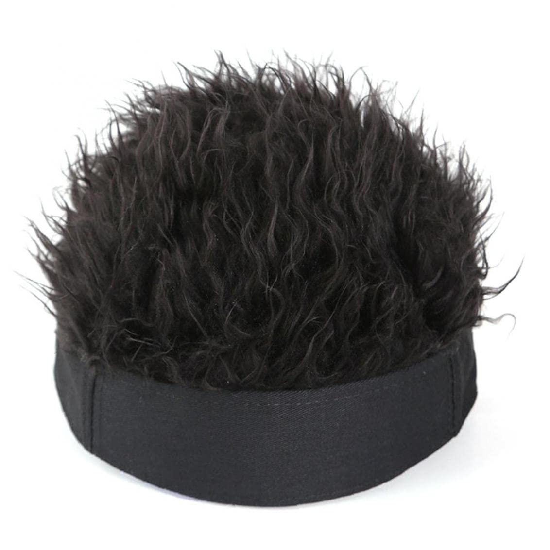 FroinyFroiny Novelty Hair Visors Cap Japanese Anime Hip Hop Beanie Cap with Fake Hair Unisex Retro Wig Hats Cosplay Costume Hat