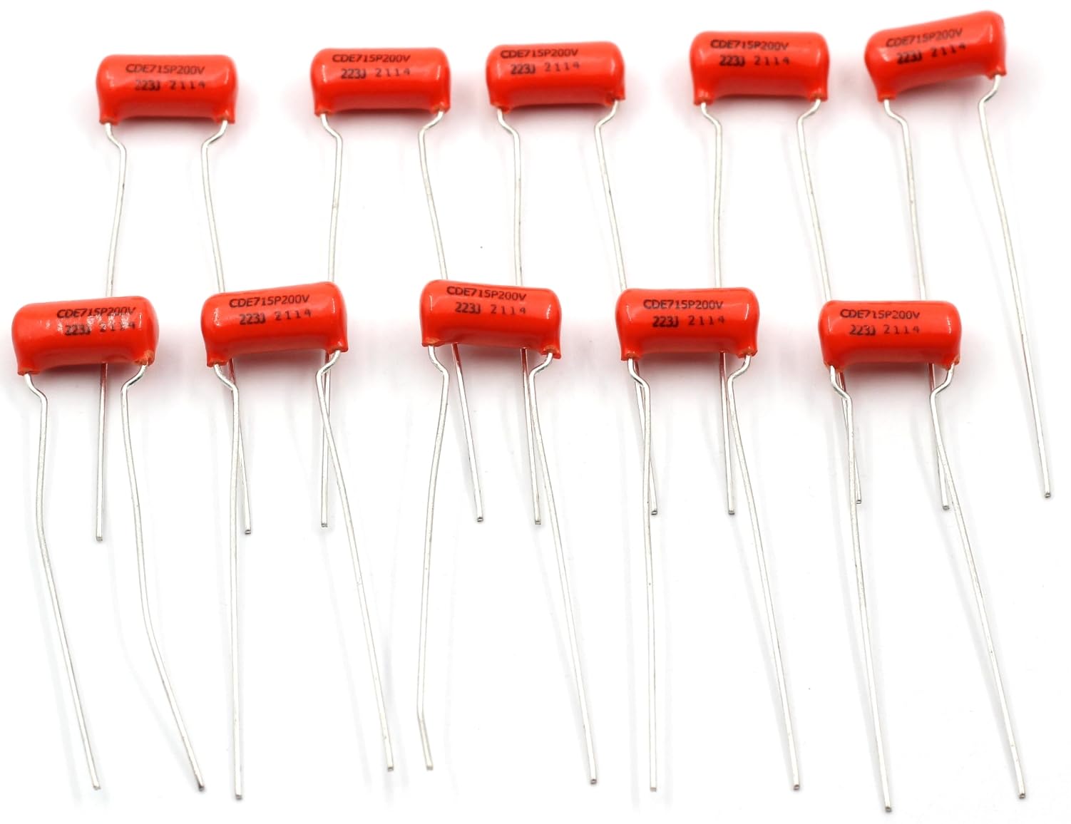 Orange Drop Capacitors .022uf / 200v, 715P Series, Tone Capacitor for Electric Guitar & Bass, Pack of 10