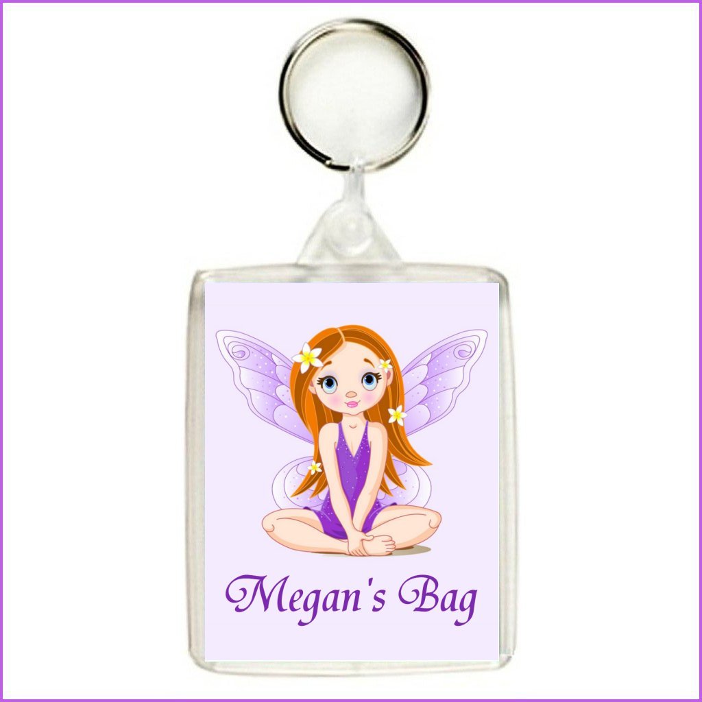 Key ExpressionsKey Expressions Personalised LILAC FAIRY Keyring / Bag Tag - great for tagging School Bags, Backpacks, Coats, Luggage etc