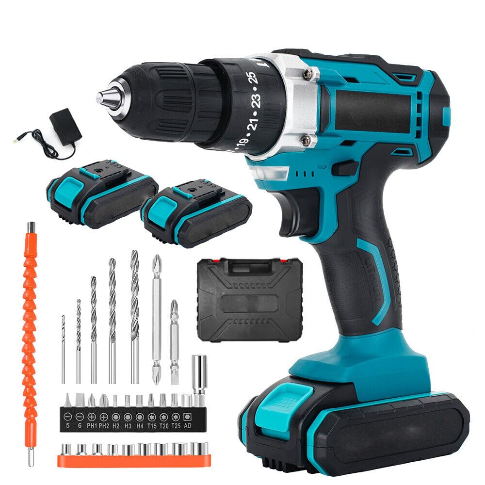 MLD 21V cordless drill electric screwdriver electric drill brush motor 2 speeds adjustment drilling machine SUKI-1221 (21V Cordless kit)