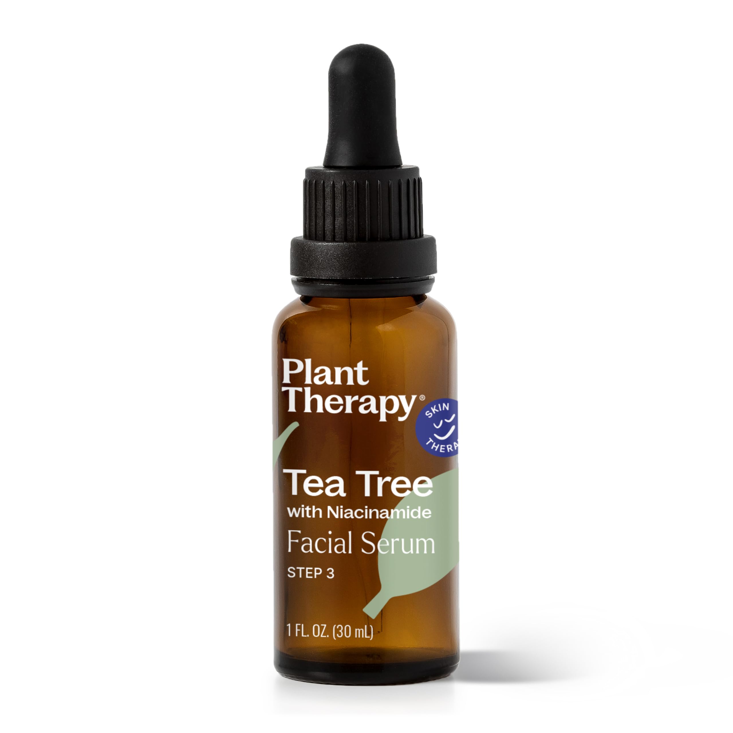 Plant Therapy Tea Tree with Niacinamide Facial Serum 1 oz with Tea Tree Essential Oil, Witch Hazel, and Willow Bark, Excellent for Problem Skin While Creating Healthy, Clear Skin