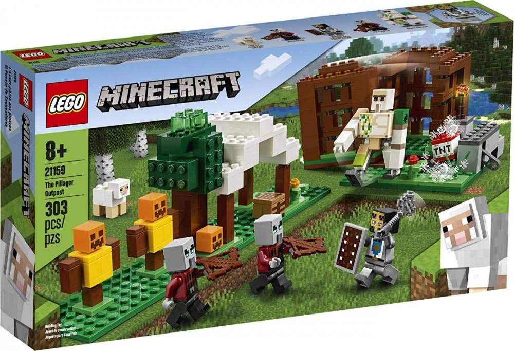 LEGO Minecraft The Pillager Outpost 21159 Awesome Action Figure Brick Building Playset for Kids Minecraft Gift (303 Pieces)