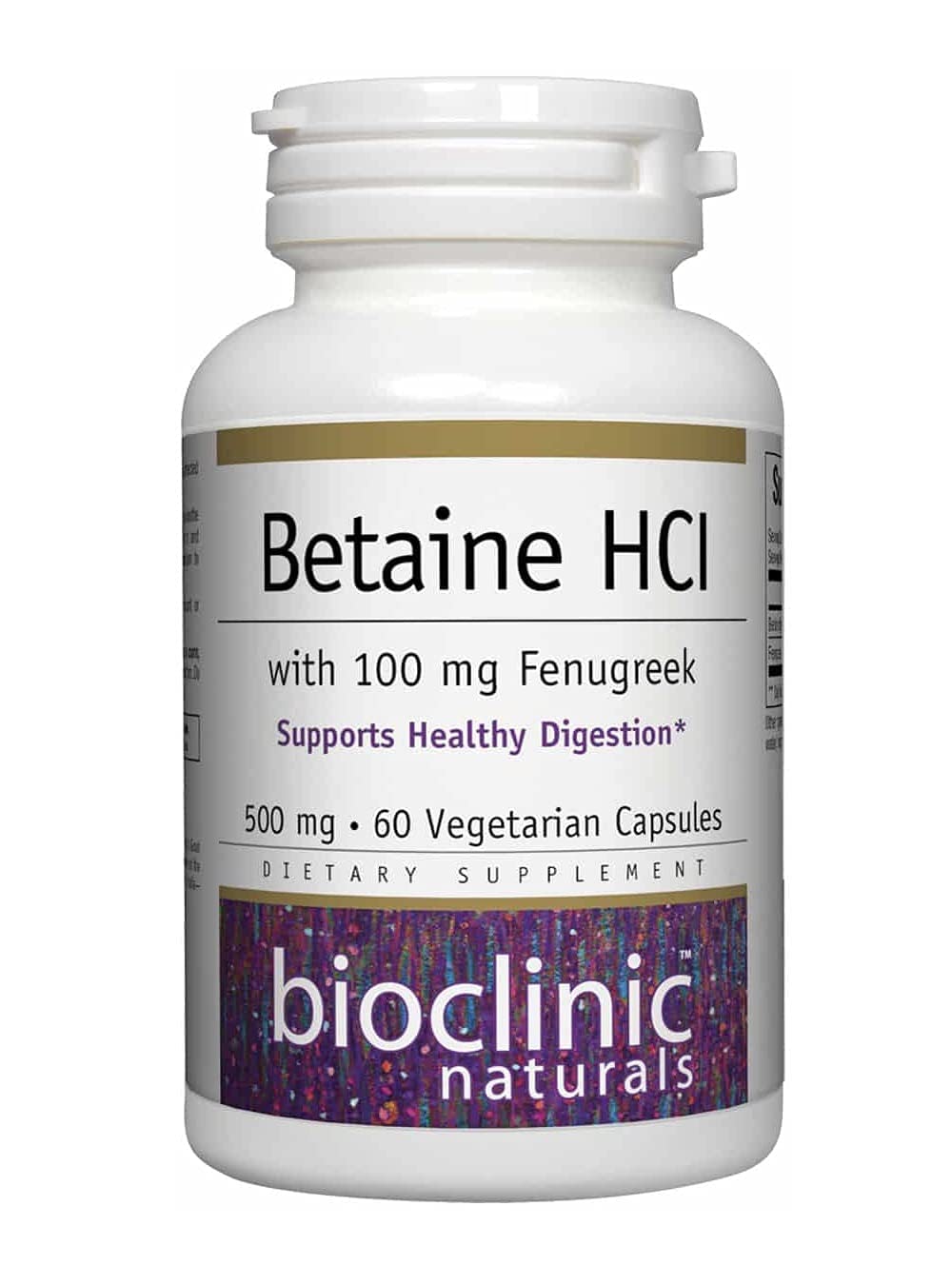 Bioclinic Naturals - Betaine HCL with Fenugreek 60 Veggie Capsules