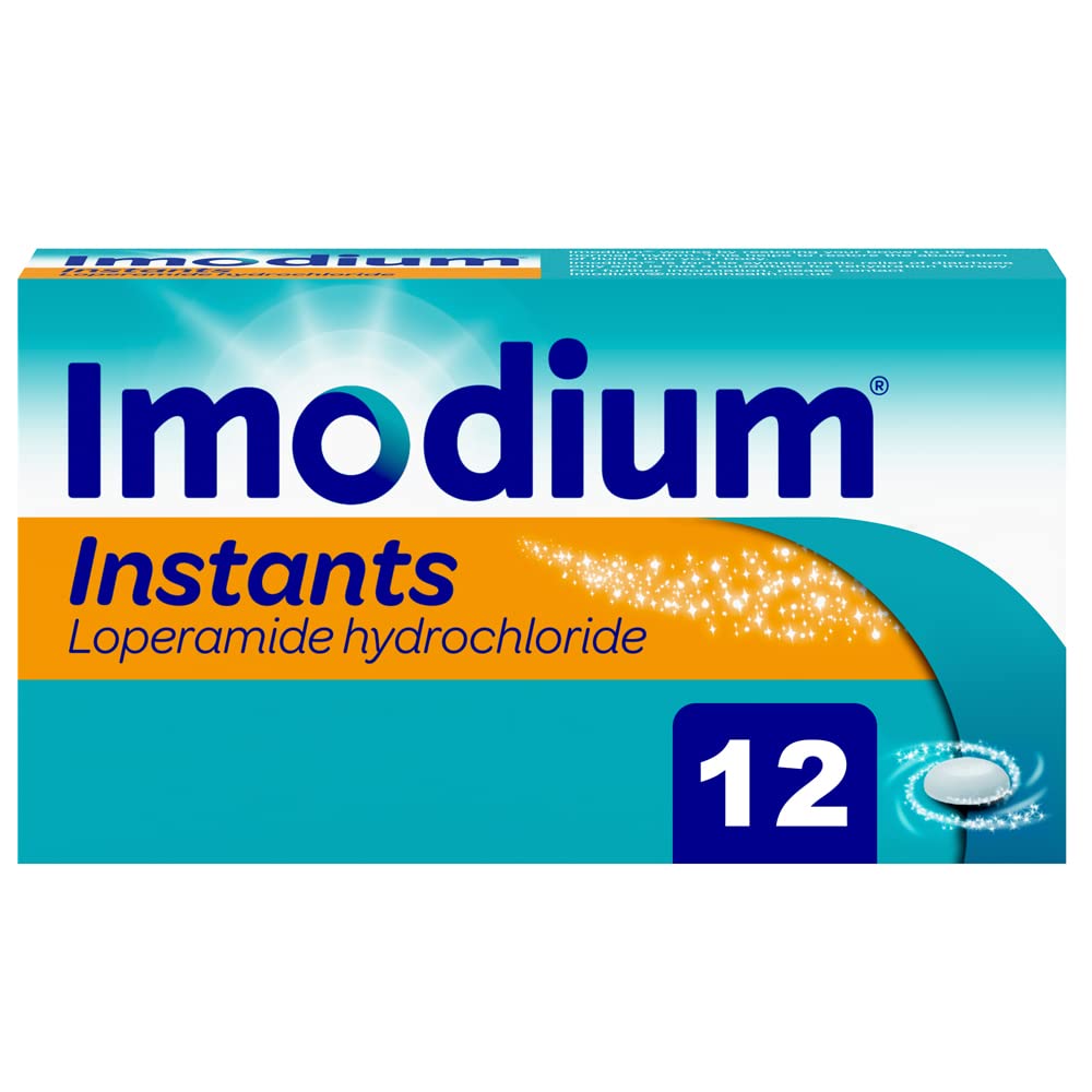 Imodium Instants for on The go Diarrhoea Relief, 12 Tablets (Pack of 1) (Packing May Vary)