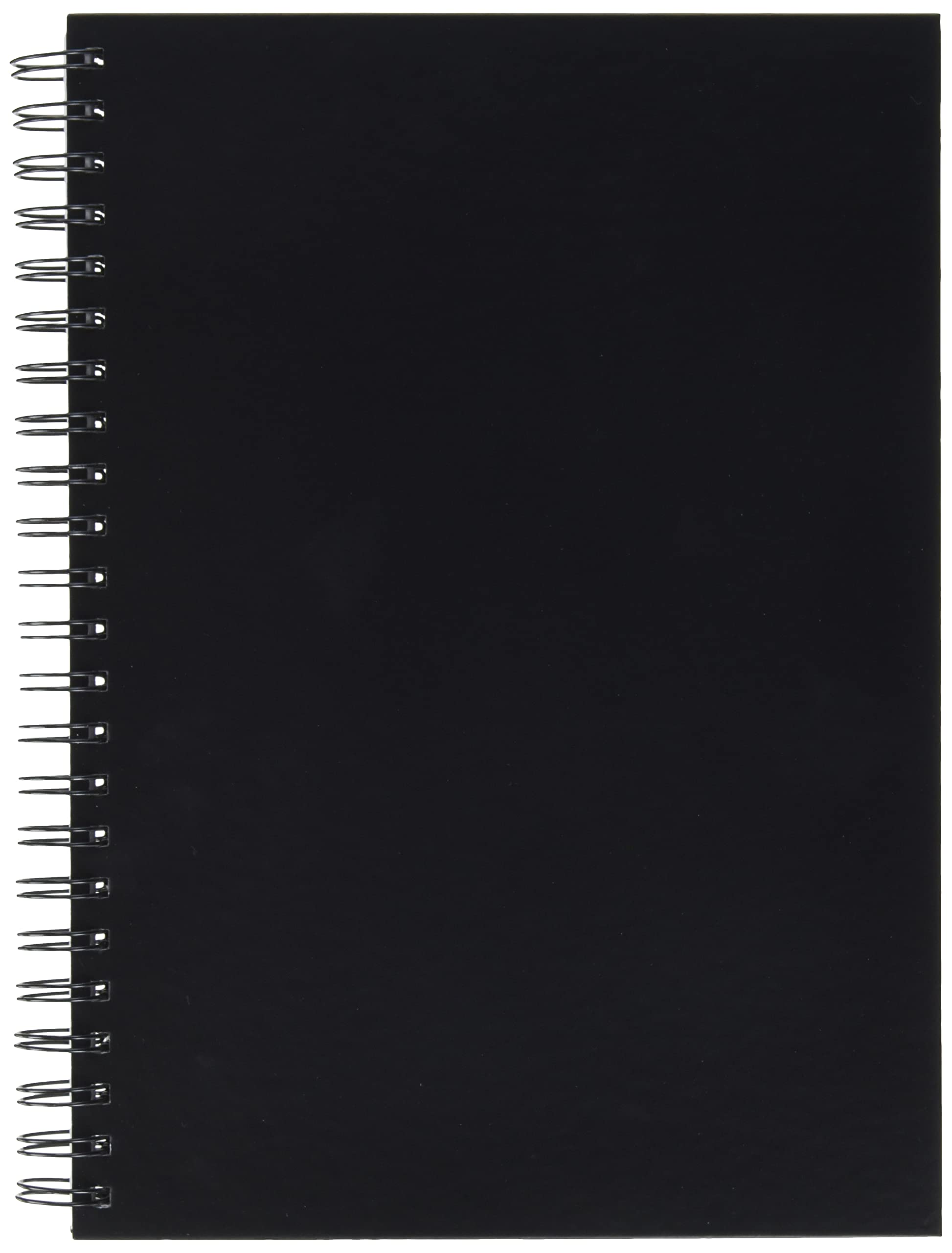 Honsell Sketchbook with Spiral Binding Hard Cover, DIN A4 Portrait, 100 Sheets, 110 g/m², Pure Cartridge Paper, Eraser, Acid and Resistant to ageing, Black White