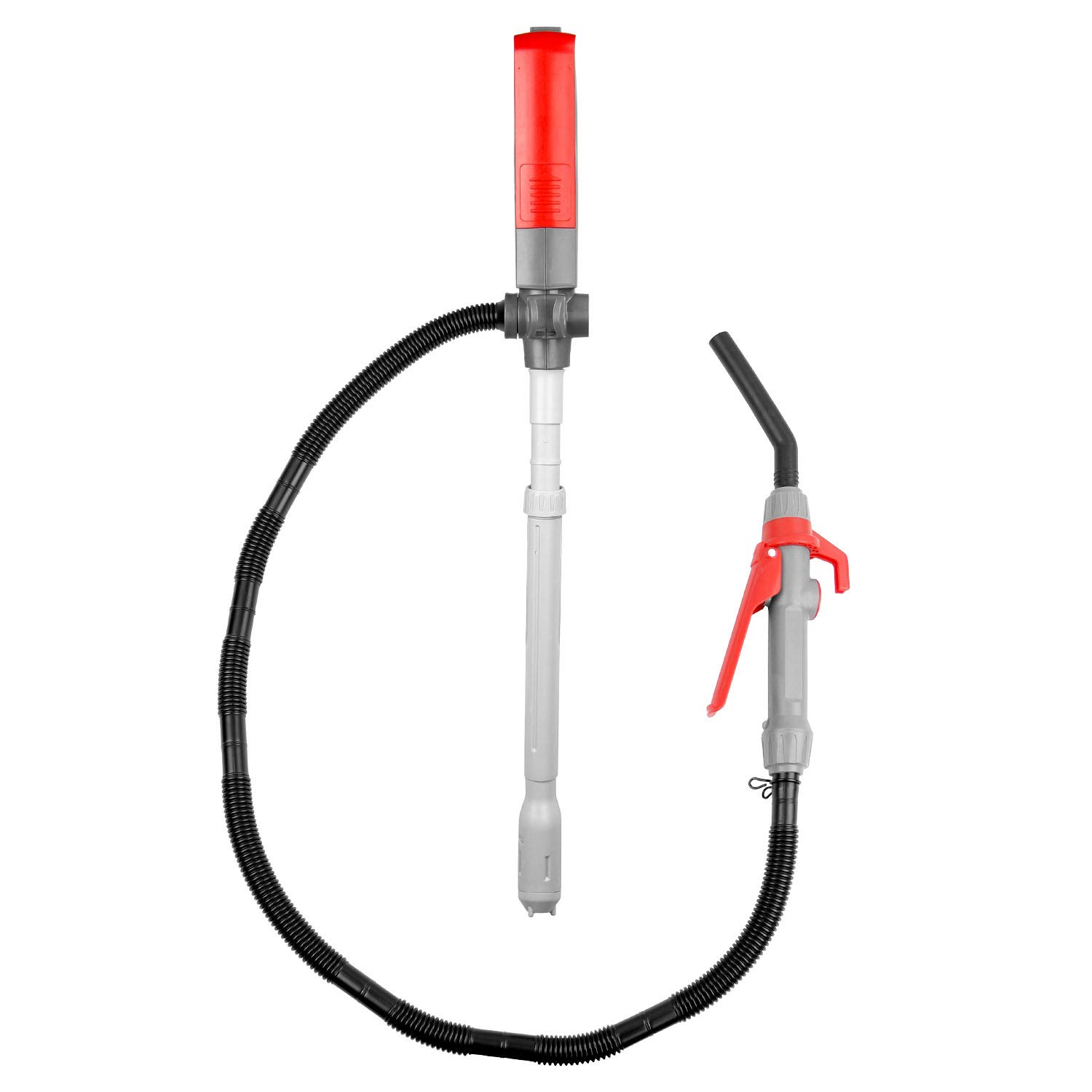 TERA PUMP TREP01-T Multipurpose Battery Powered Fuel Pump with Quick Stop Nozzle for Diesel, DEF, E85, Kerosene - Gas Liquid Transfer Pump with Telescopic Suction (2.4 GPM, 360 Swivel Nozzle)