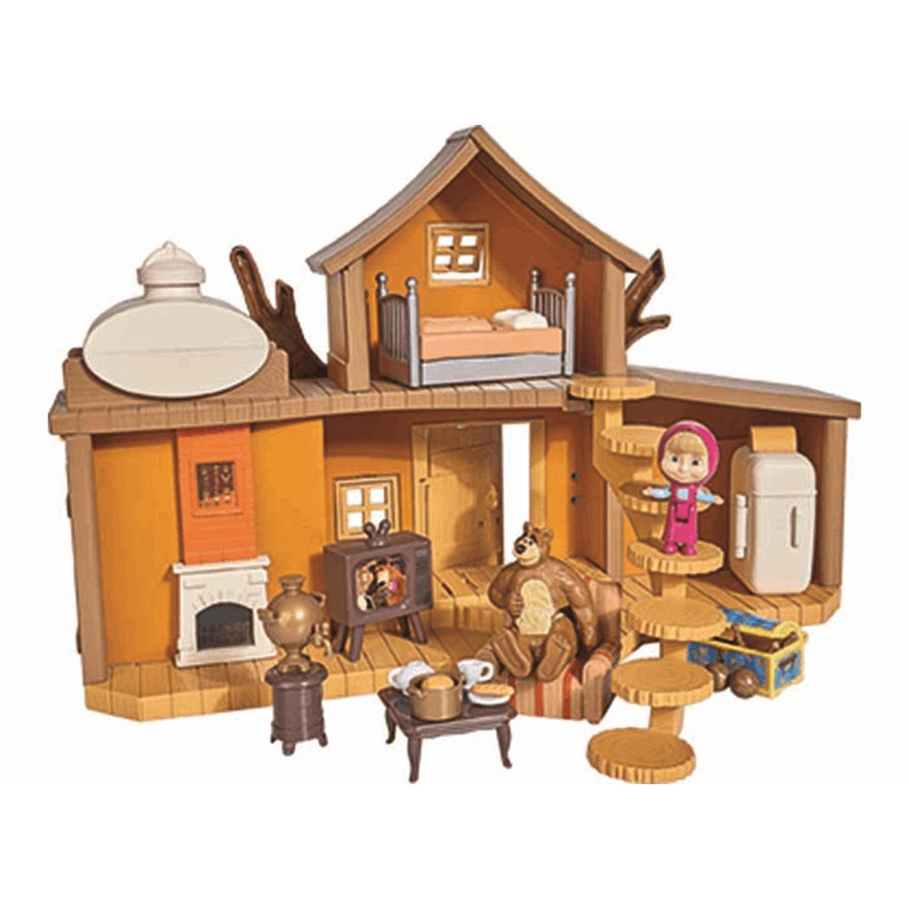 Simba Masha Play Set Big Bear House, Brown