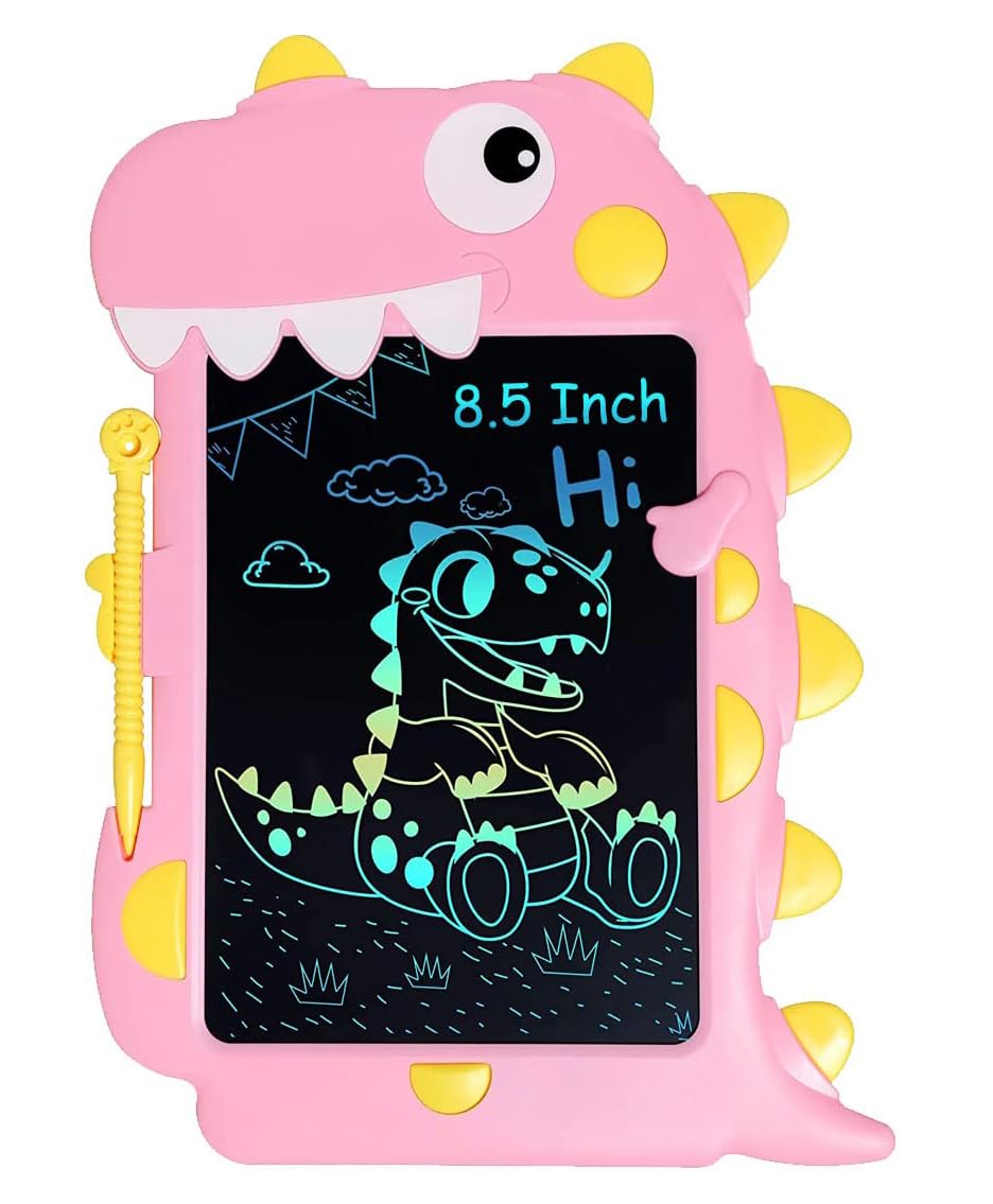 Toy Imagine LCD Writing Tablet for Kids Electronic Magic Slate Drawing Doodle Rough Digital Pad with Pen Graphic Tab Smart Notepad (Dinosaur)