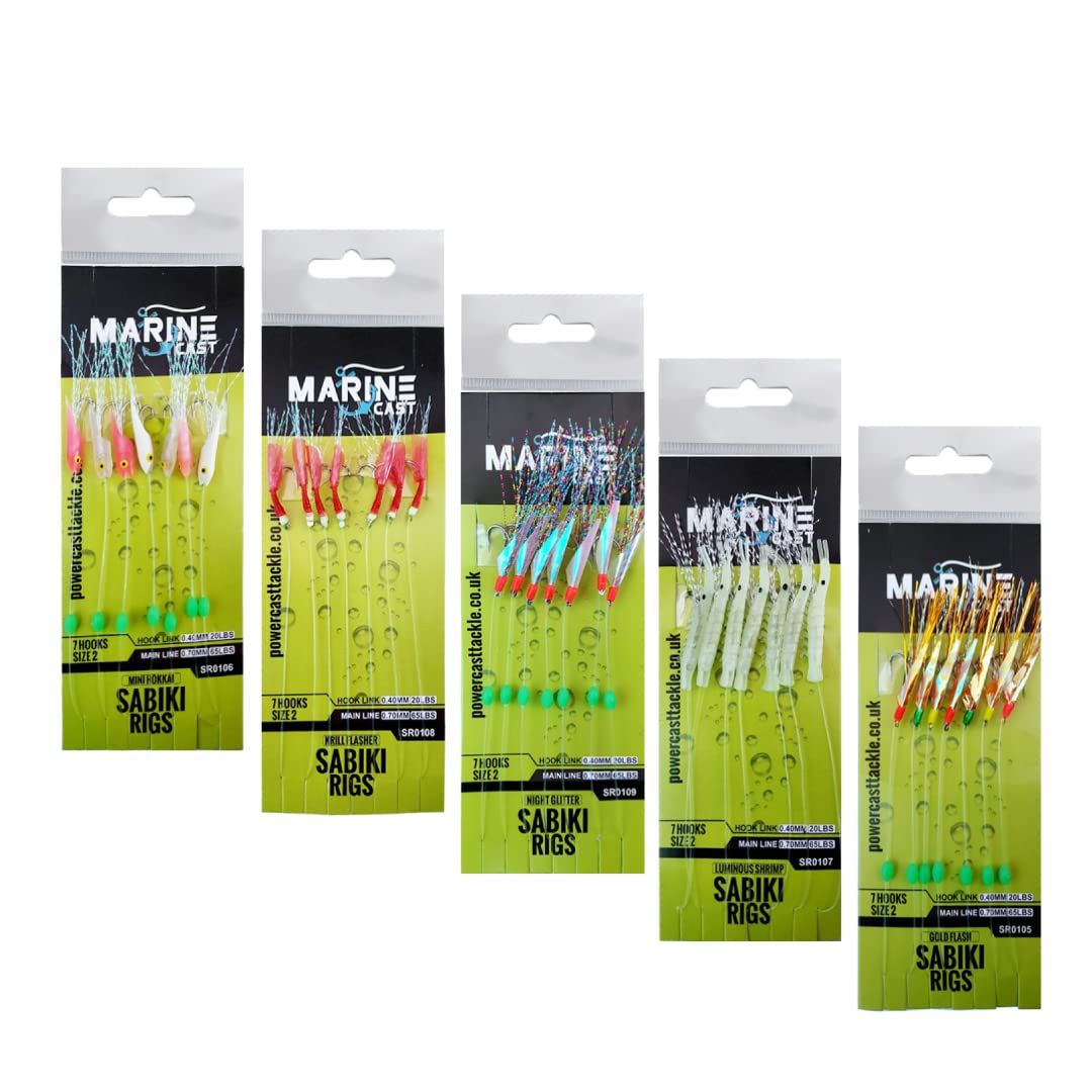 7 hooks sabiki rigs/Mackerel feathers (5/10 pack)