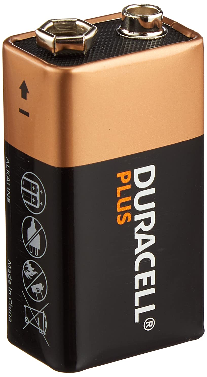 Duracell Plus Power Alkaline Batteries 9 V (MN 1604) Pack of 2