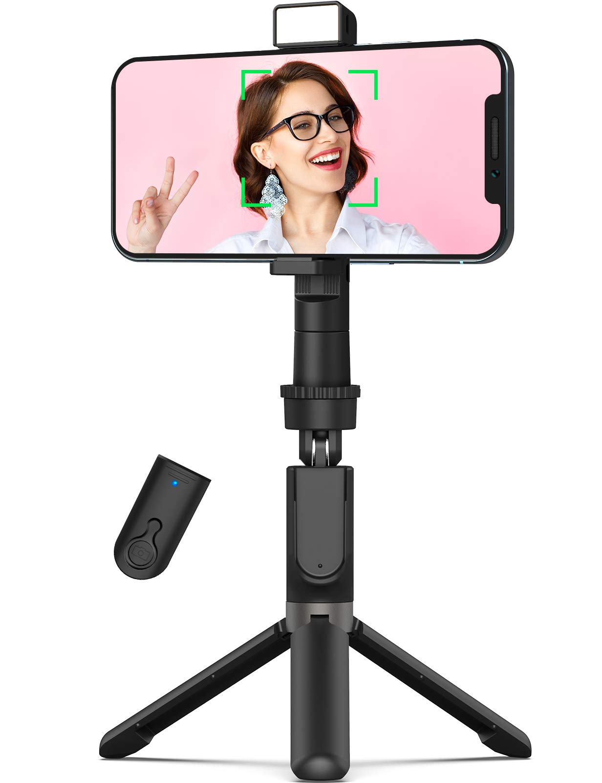 Face Tracking Phone Tripod, 360° Rotation, 27’’ Extendable Gimbal Stabilizer for Selfie Vlog Live Streaming, Fill Light, Remote Shutter, Universal Holder